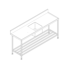Wet Lip Single Bowl Bench