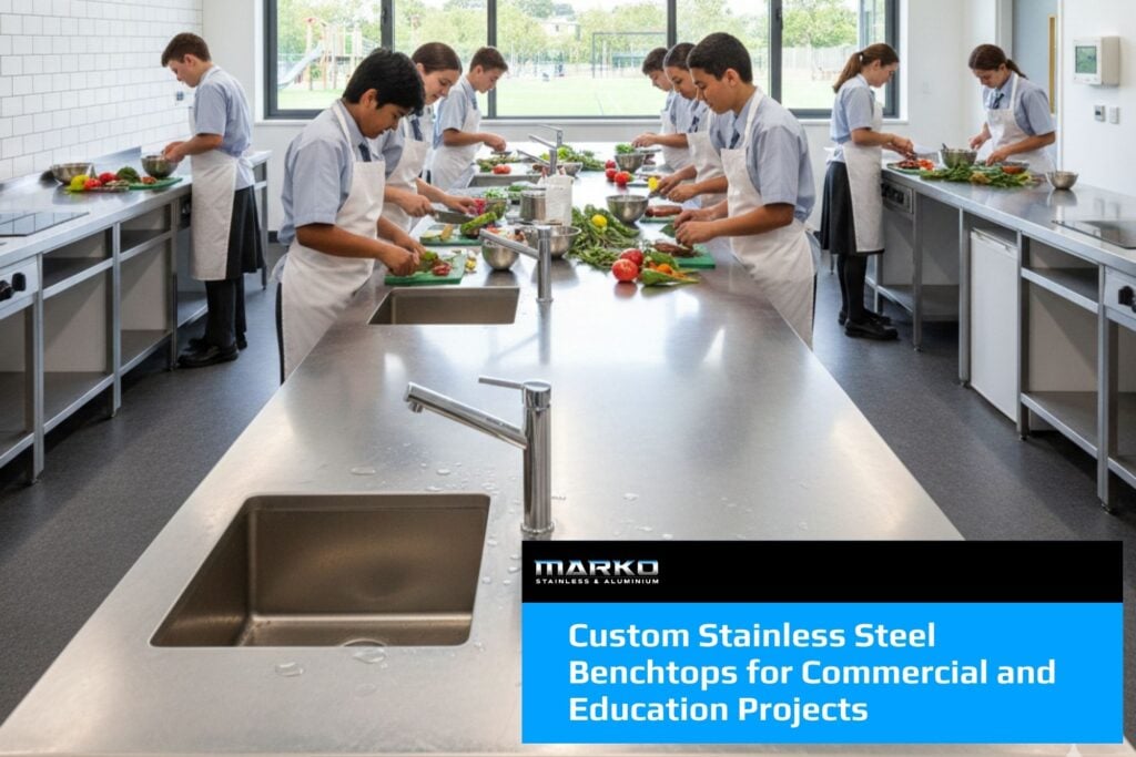Custom Stainless Steel Benchtops for Commercial and Education Projects