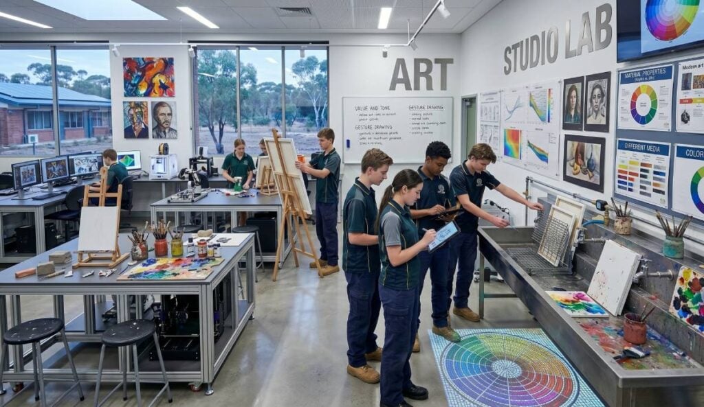 Stainless Steel Art Troughs for Schools and Education Spaces -