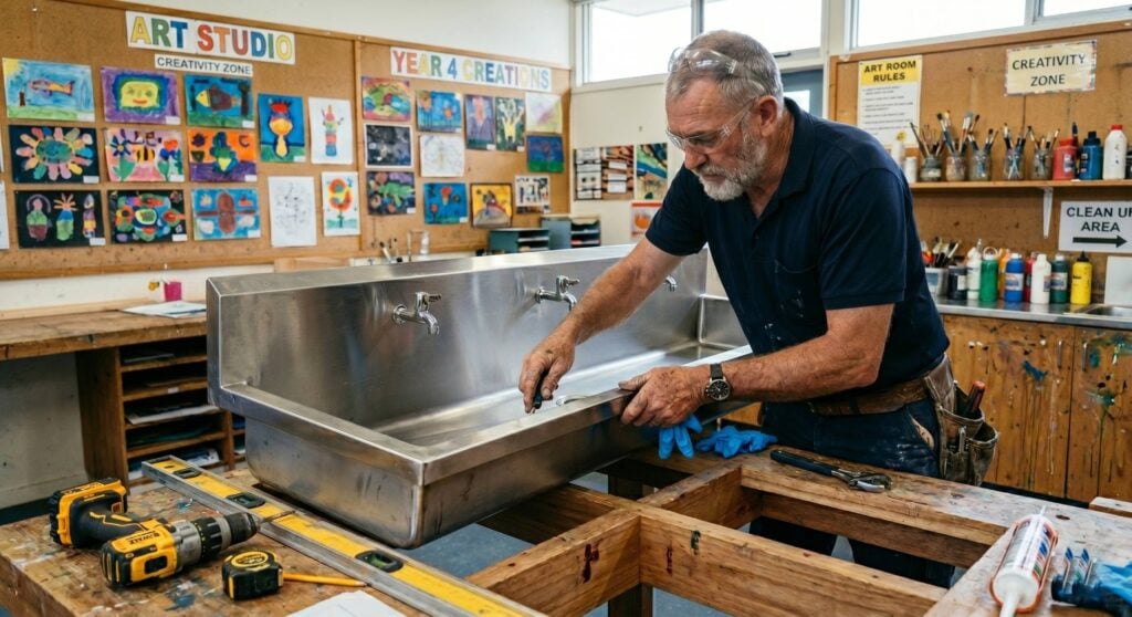 installation of art trough in newcastle